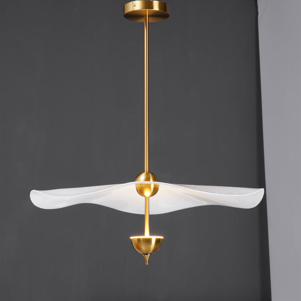 Doppelte Biscuit-Hängeleuchte Weiß Gold Rund Opal Weiß Acrylschirm Designbeleuchtung Dekorativ für Wohnzimmer Essbereich Schlafzimmer Modern Skandinavisches Interieur - Lamylie