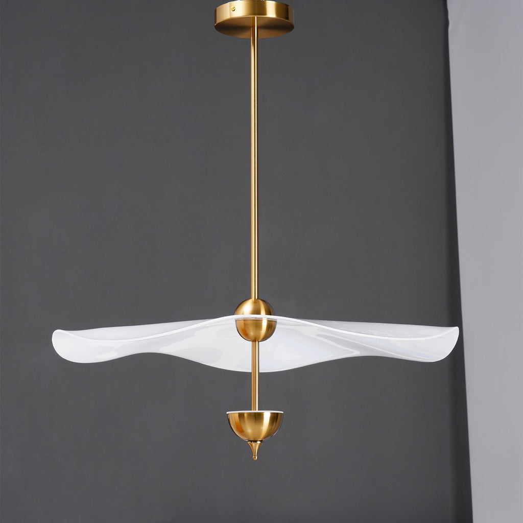Doppelte Biscuit-Hängeleuchte Weiß Gold Rund Opal Weiß Acrylschirm Designbeleuchtung Dekorativ für Wohnzimmer Essbereich Schlafzimmer Modern Skandinavisches Interieur - Lamylie