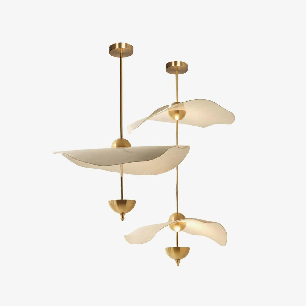 Doppelte Biscuit-Hängeleuchte Weiß Gold Rund Opal Weiß Acrylschirm Designbeleuchtung Dekorativ für Wohnzimmer Essbereich Schlafzimmer Modern Skandinavisches Interieur - Lamylie