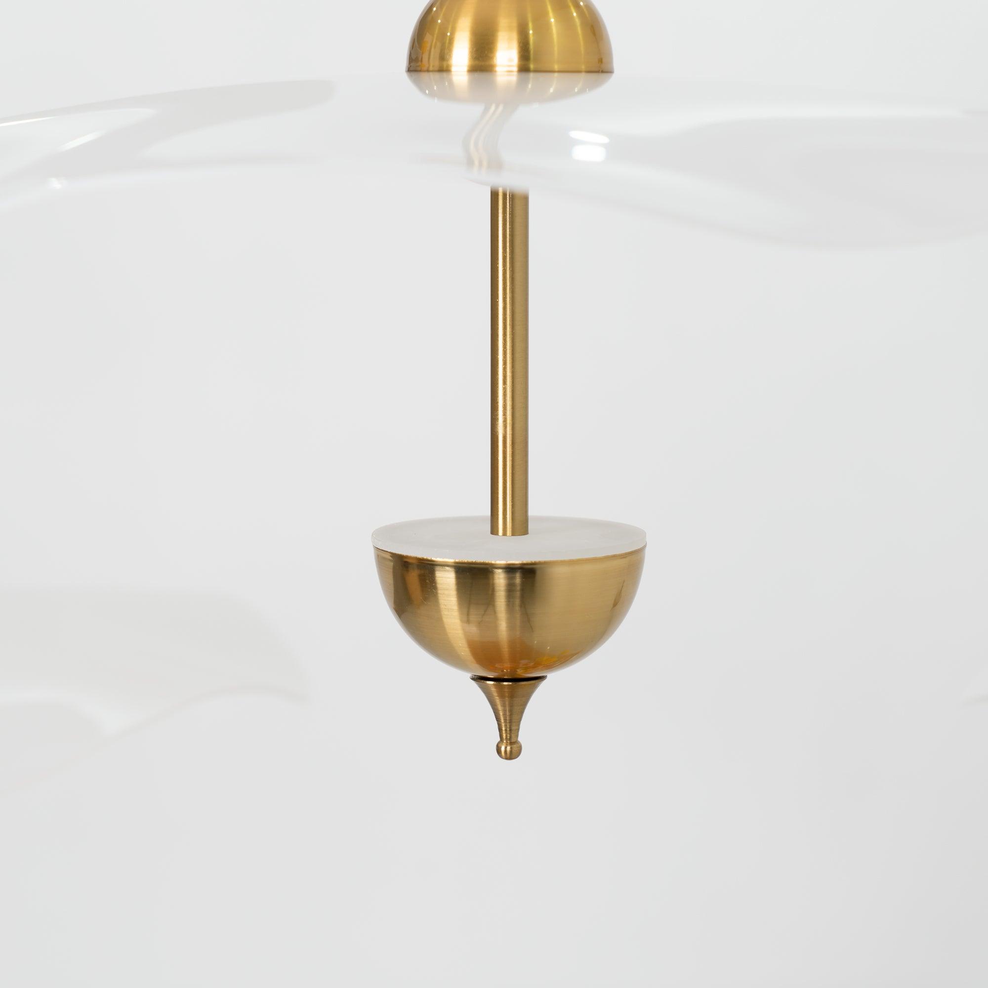 Doppelte Biscuit-Hängeleuchte Weiß Gold Rund Opal Weiß Acrylschirm Designbeleuchtung Dekorativ für Wohnzimmer Essbereich Schlafzimmer Modern Skandinavisches Interieur - Lamylie