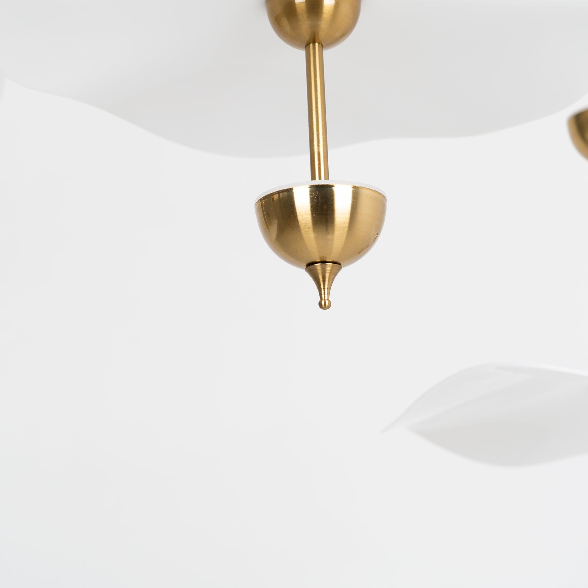 Doppelte Biscuit-Hängeleuchte Weiß Gold Rund Opal Weiß Acrylschirm Designbeleuchtung Dekorativ für Wohnzimmer Essbereich Schlafzimmer Modern Skandinavisches Interieur - Lamylie