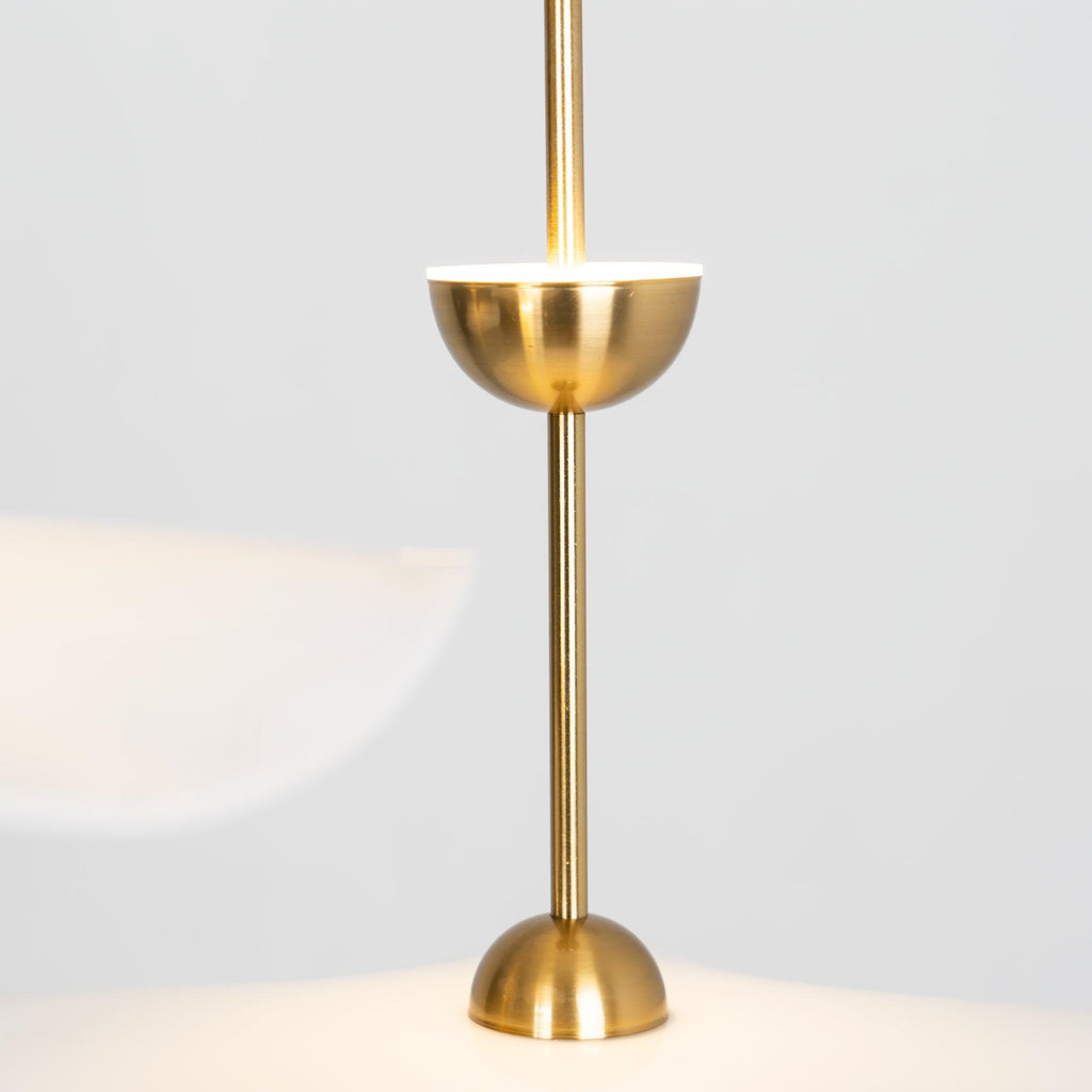 Doppelte Biscuit-Hängeleuchte Weiß Gold Rund Opal Weiß Acrylschirm Designbeleuchtung Dekorativ für Wohnzimmer Essbereich Schlafzimmer Modern Skandinavisches Interieur - Lamylie