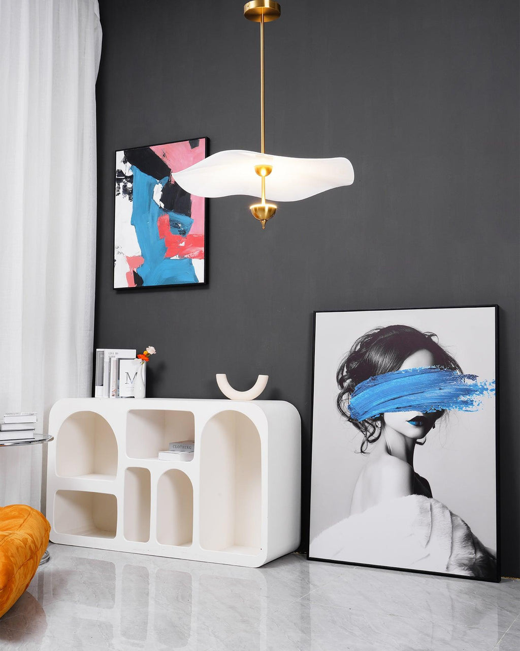 Doppelte Biscuit-Hängeleuchte Weiß Gold Rund Opal Weiß Acrylschirm Designbeleuchtung Dekorativ für Wohnzimmer Essbereich Schlafzimmer Modern Skandinavisches Interieur - Lamylie