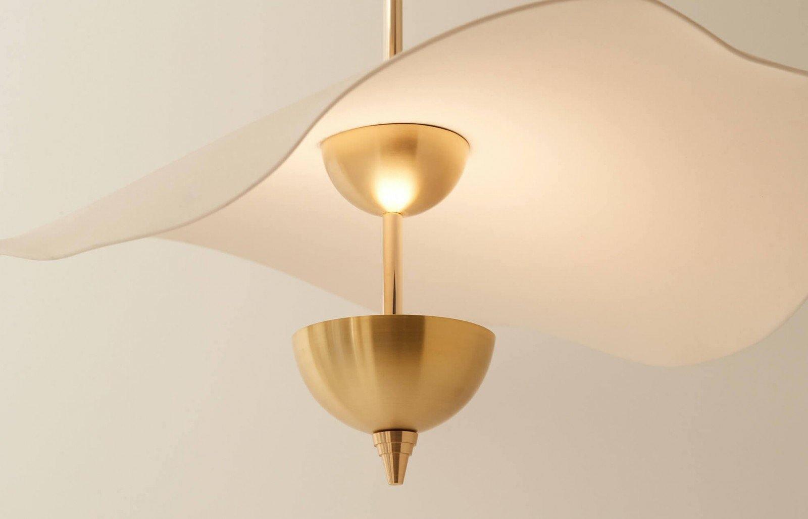 Doppelte Biscuit-Hängeleuchte Weiß Gold Rund Opal Weiß Acrylschirm Designbeleuchtung Dekorativ für Wohnzimmer Essbereich Schlafzimmer Modern Skandinavisches Interieur - Lamylie