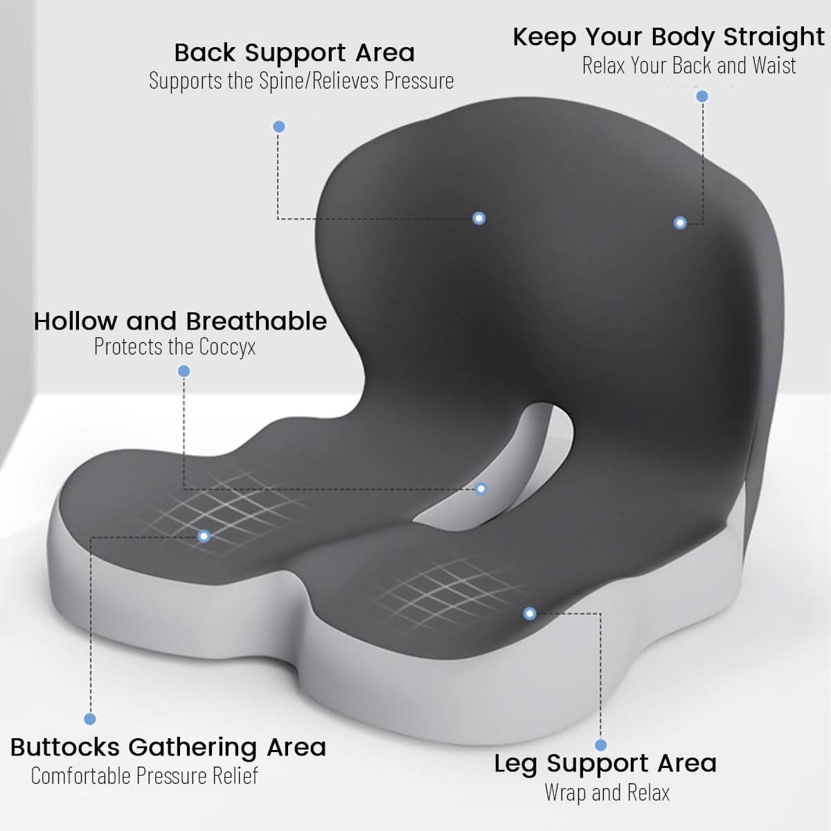 Coussin d’assise en mousse à mémoire de forme pour plus de confort et de soutien - Lamylie