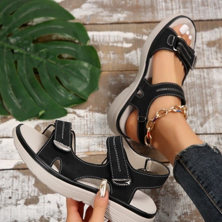 Flexisole Support Sandals — Adjustable Straps Cushioned Orthopedic Sole