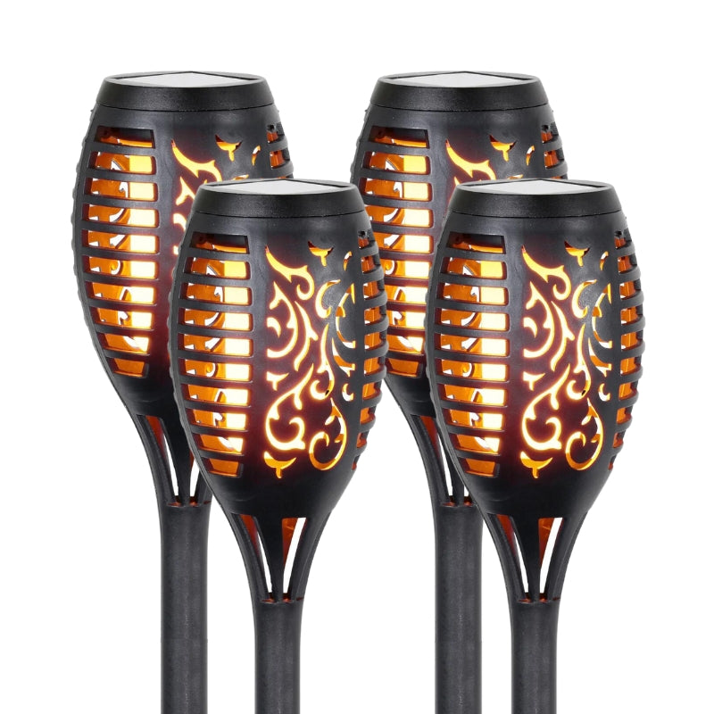 Solar Garden Torch with Flickering Flame | LED Solar Outdoor Lighting for Garden and Terrace - Lamylie