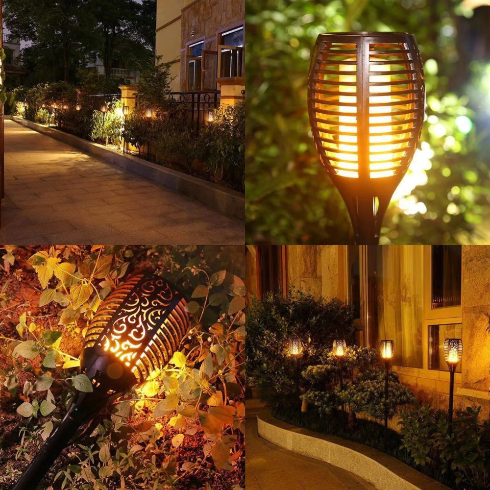 Solar Garden Torch with Flickering Flame | LED Solar Outdoor Lighting for Garden and Terrace - Lamylie