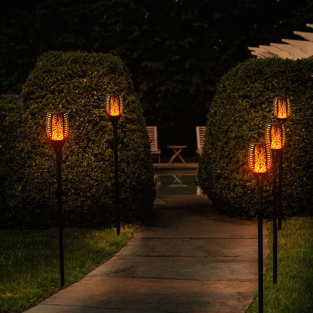 Solar Garden Torch with Flickering Flame | LED Solar Outdoor Lighting for Garden and Terrace - Lamylie