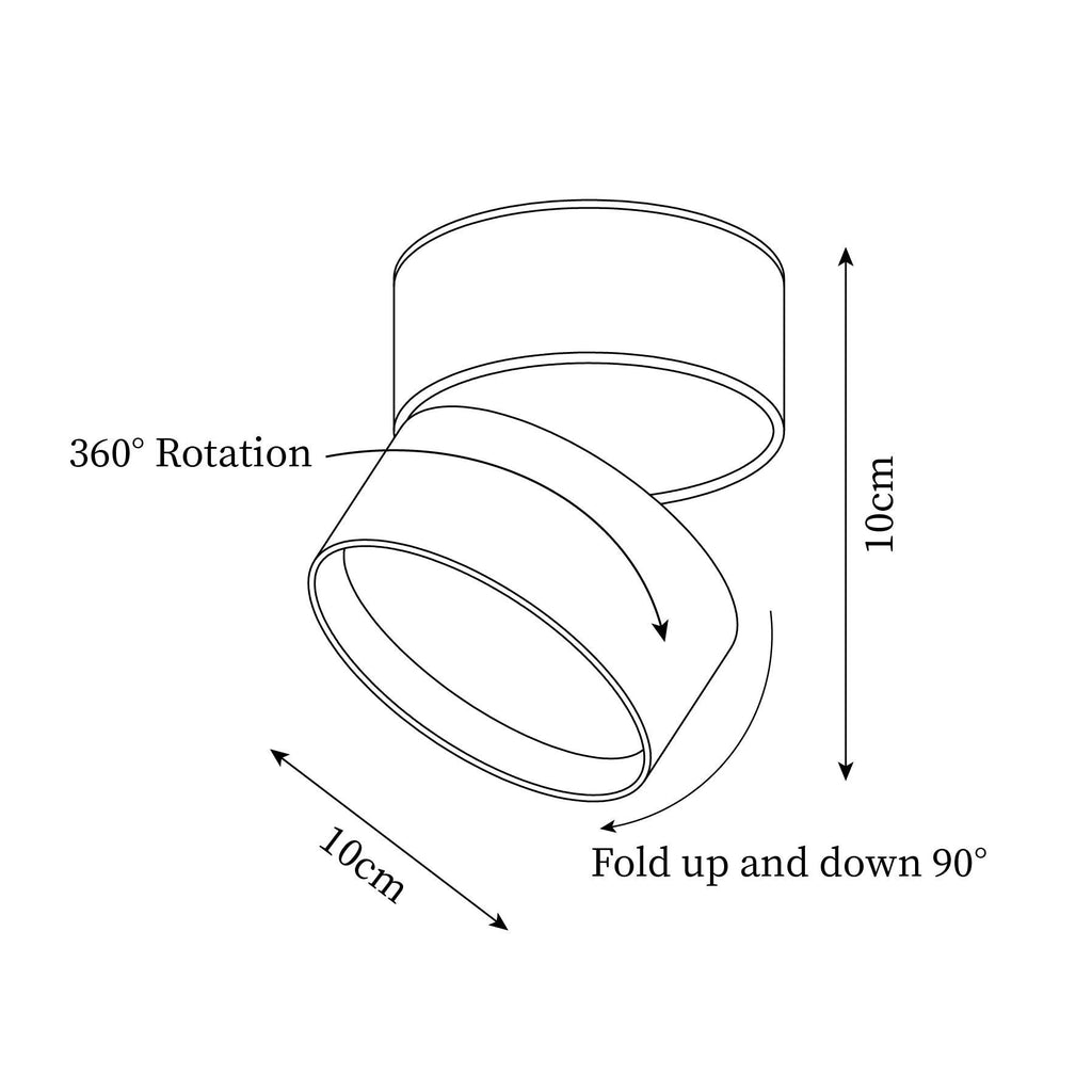 Spot LED reglabil pentru tavan, cu design scandinav modern | Alb cald 3000K - Lamylie