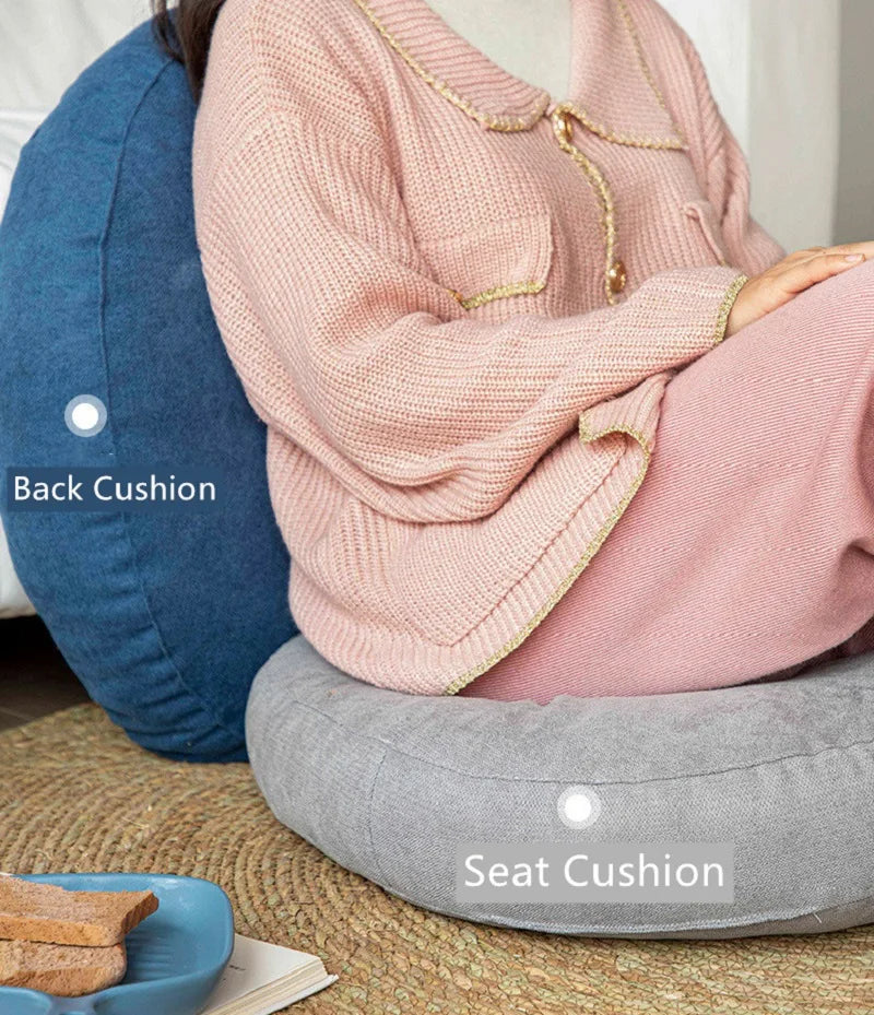 Comfortable Round Cushion for Yoga and Meditation – Floor Support Pillow for Mindfulness and Relaxation - Lamylie