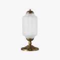 Glass Table Lamp with Scallop Design Vintage Style Bedroom Living Room Accent Lighting Black Brass Frosted Glass - Lamylie