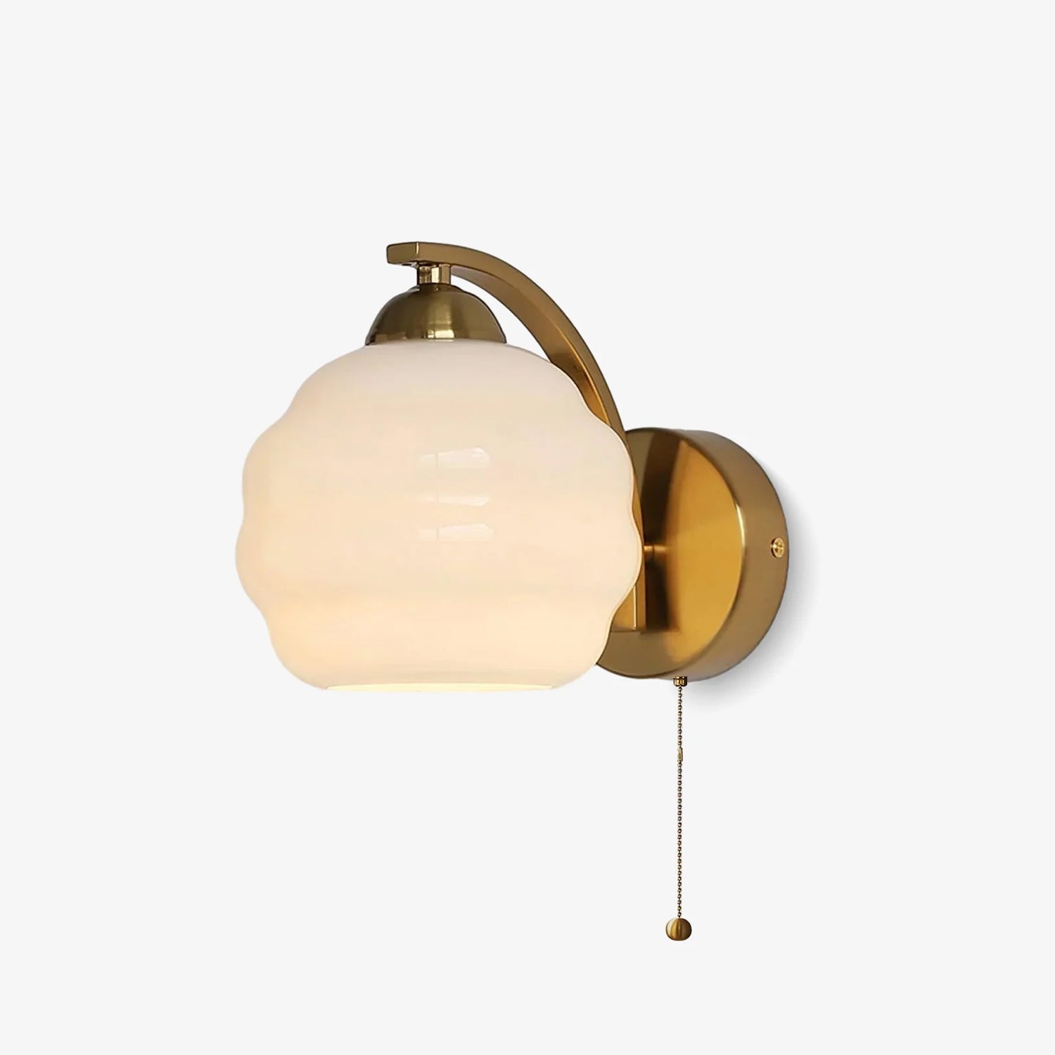 Art Deco Wall Lamp with Curved Glass Shade Vintage Style - Lamylie