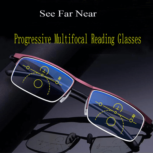 Optivista Intelligent Progressive Glasses | Automatic Field of Vision Adjustment & Blue Filter