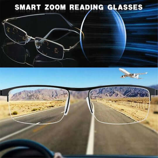 Optivista Intelligent Progressive Glasses | Automatic Field of Vision Adjustment & Blue Filter