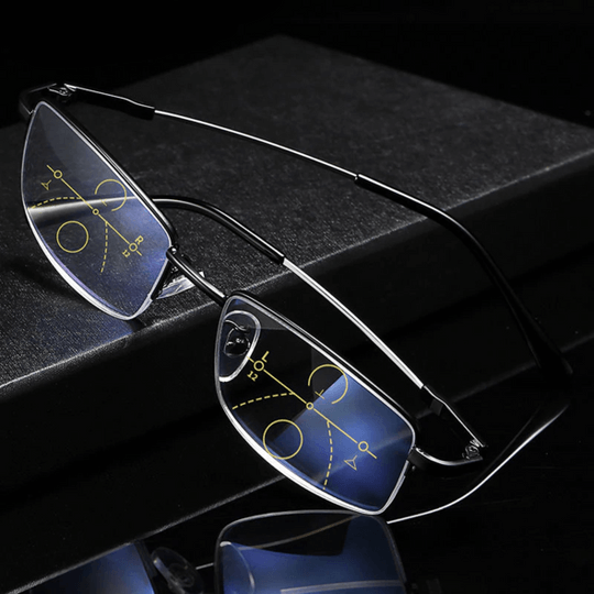 Multifocal Glasses for Enhanced Vision – Close, Mid & Distant Focus with Anti-Glare and Blue Light Shielding - Lamylie