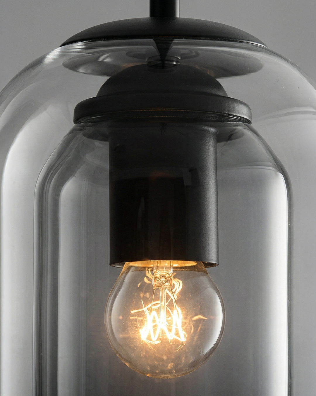 Glass Pendant Lamp Ginza with Curved Shape and Soft Ambient Lighting Warm White | E27 Socket Included Dimmable Compatibility - Lamylie