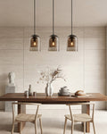 Glass Pendant Lamp Ginza with Curved Shape and Soft Ambient Lighting Warm White | E27 Socket Included Dimmable Compatibility - Lamylie