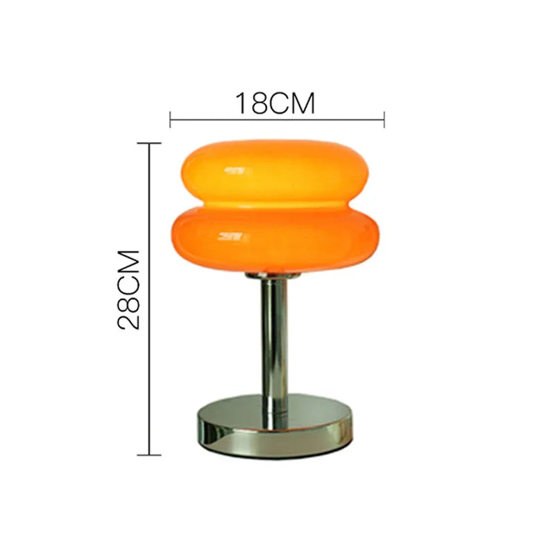 Lampă de masă din sticlă cu model colorat pentru dormitor și noptieră - lumină de veghe potrivită pentru copii - Lamylie