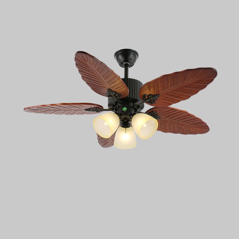 Deckenventilator mit Holzflügeln und Beleuchtung | Modernes Design mit 6 Geschwindigkeitsstufen – Lamylie