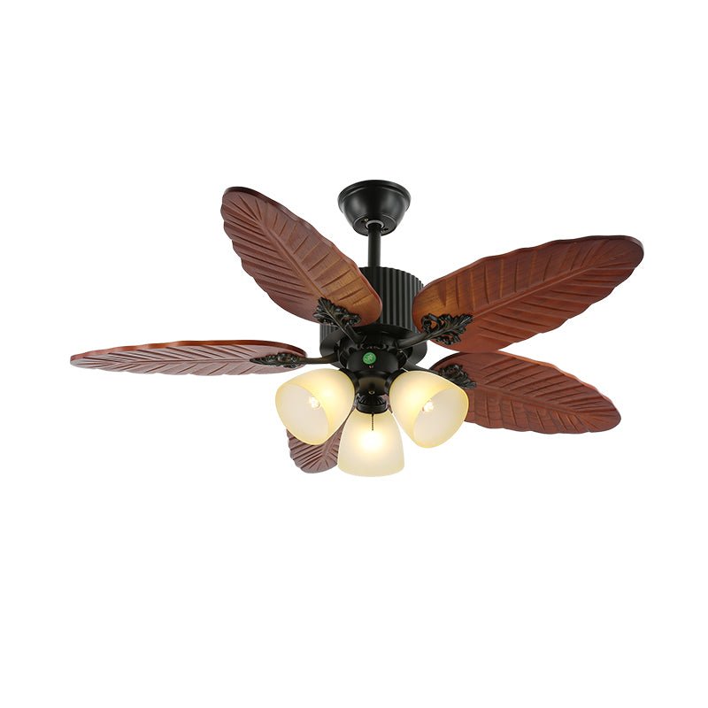 Deckenventilator mit Holzflügeln und Beleuchtung | Modernes Design mit 6 Geschwindigkeitsstufen – Lamylie