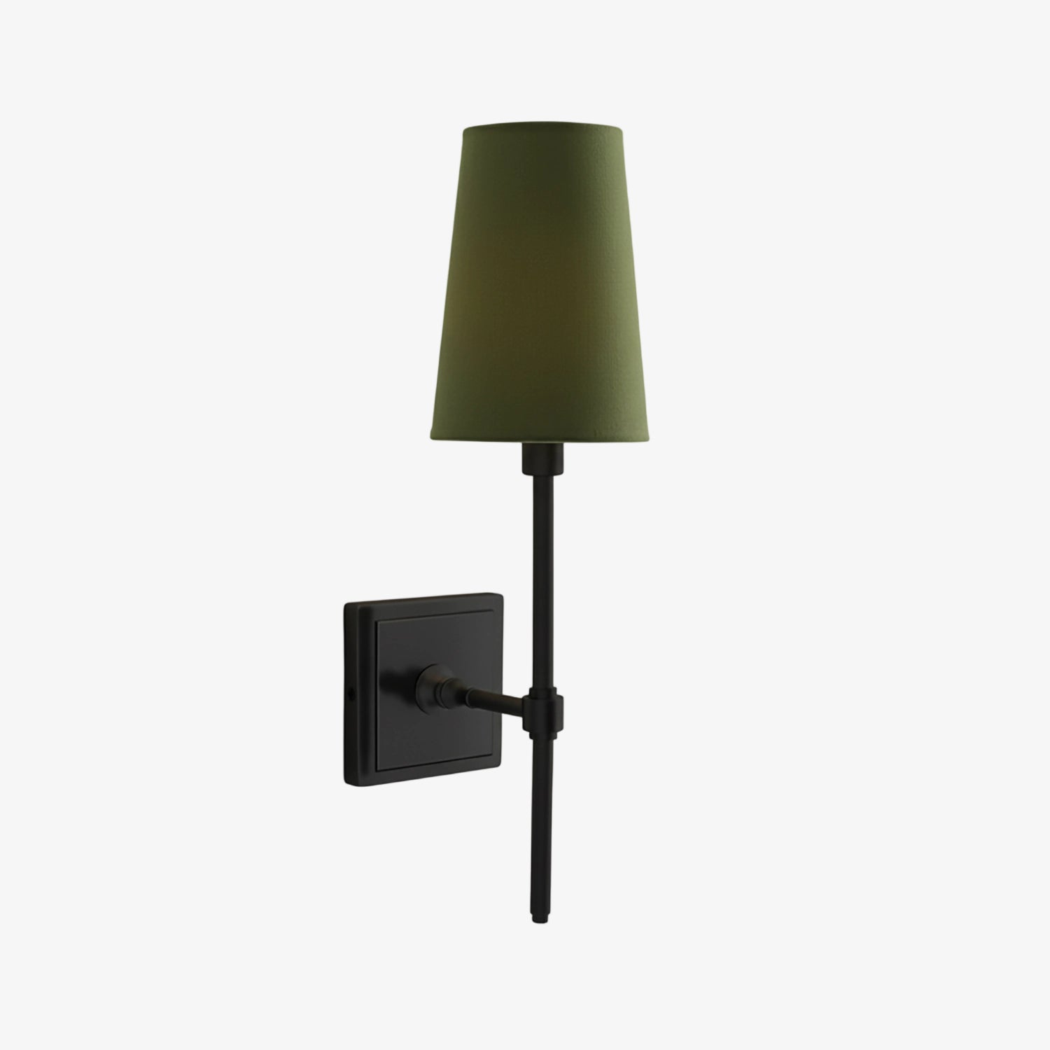 Wall Lamp with Linen Shade - Retro Metal Wall Lighting for Bedroom and Hall - Lamylie