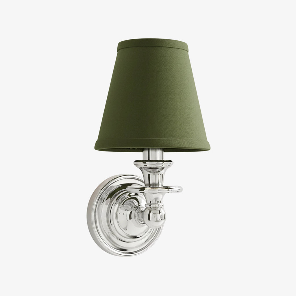 Wall Lamp with Fabric Shade and Gooseneck Arm | Wrought Iron Fixture with Adjustable Reading Lamp - Lamylie