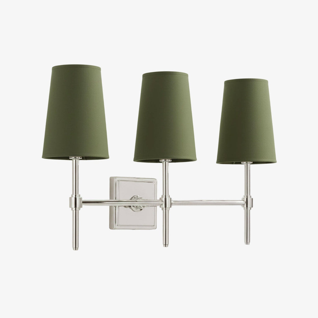 Wandleuchte mit Leinen-Schirm - Retro Metallwandleuchte für Schlafzimmer und Flur - Lamylie