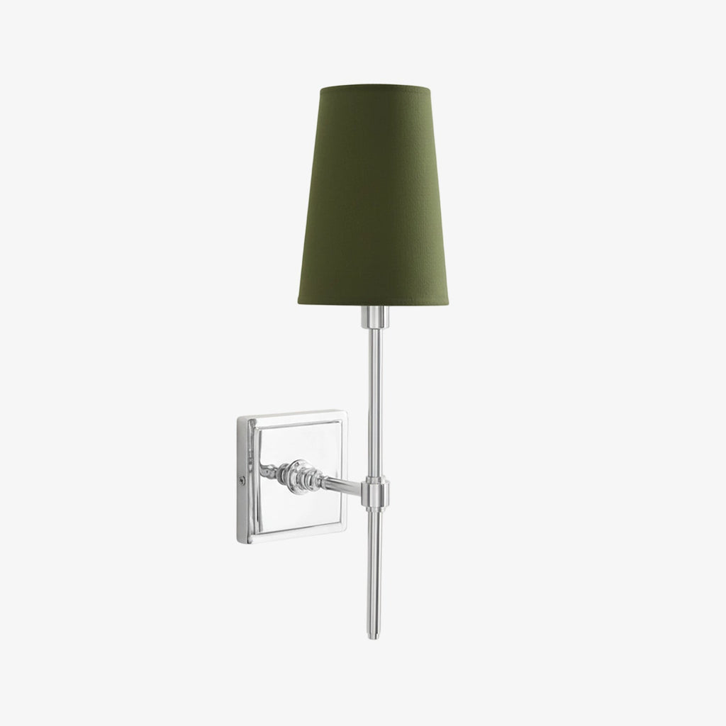 Wandleuchte mit Leinen-Schirm - Retro Metallwandleuchte für Schlafzimmer und Flur - Lamylie