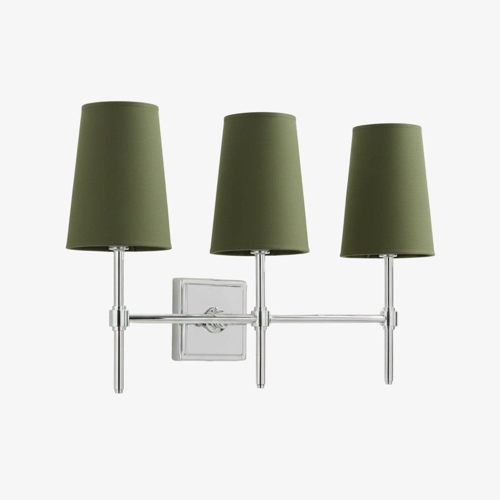 Wandleuchte mit Leinen-Schirm - Retro Metallwandleuchte für Schlafzimmer und Flur - Lamylie