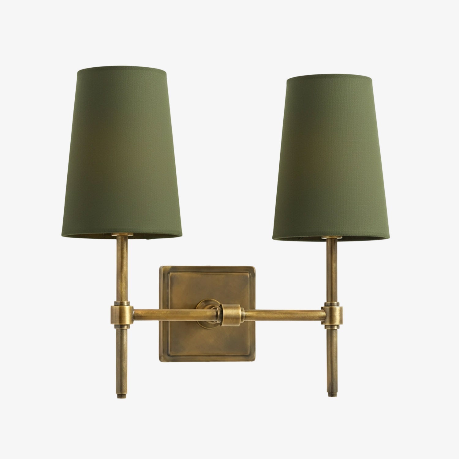 Wall Lamp with Linen Shade - Retro Metal Wall Lighting for Bedroom and Hall - Lamylie