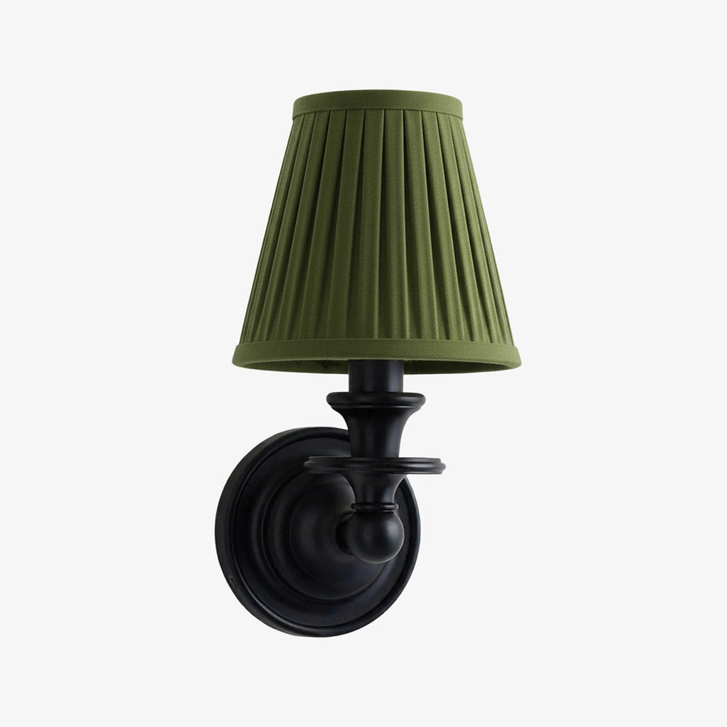 Wall Lamp with Fabric Shade and Gooseneck Arm | Wrought Iron Fixture with Adjustable Reading Lamp - Lamylie