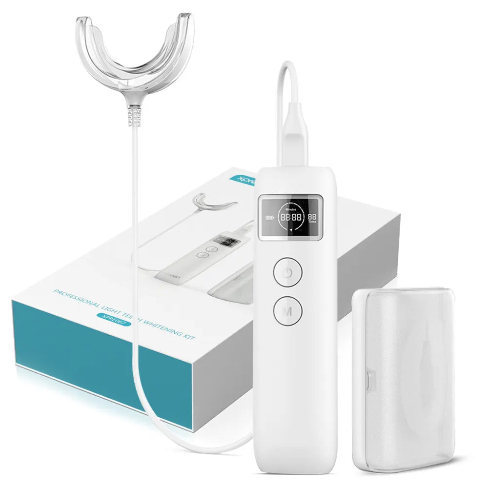 Dispositivo ergonomico per la cura dentale con luce rossa — 16 diodi (8 rossi da 660nm, 8 blu da 450nm)