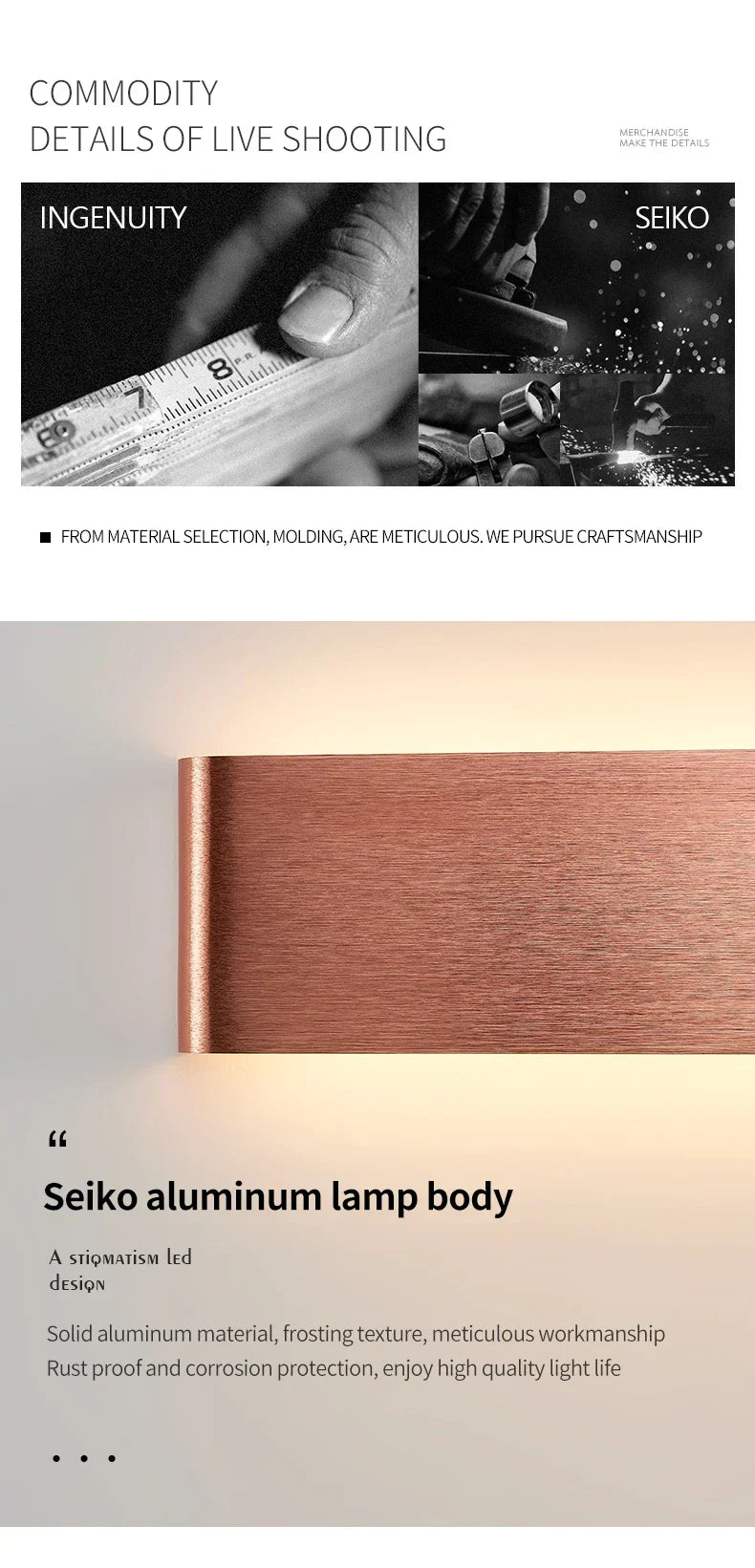 Ultradünne Design Wandleuchte APHRODITE — Moderne Aluminium LED-Wandbeleuchtung mit Acrylschirm - Lamylie