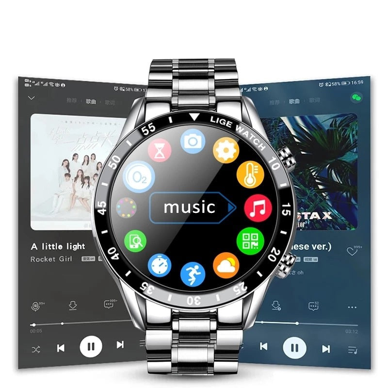 Elegant multifunktionelt smartwatch med stilfuldt design - Lamylie