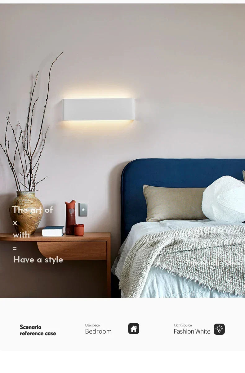 Ultradünne Design Wandleuchte APHRODITE — Moderne Aluminium LED-Wandbeleuchtung mit Acrylschirm - Lamylie