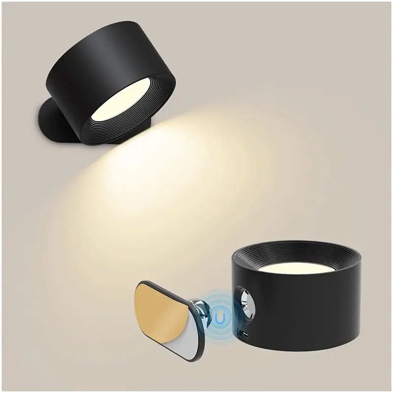 Wireless Wall Lamp with 360-Degree Rotation, USB Rechargeable, 3 Brightness Settings - Lamylie