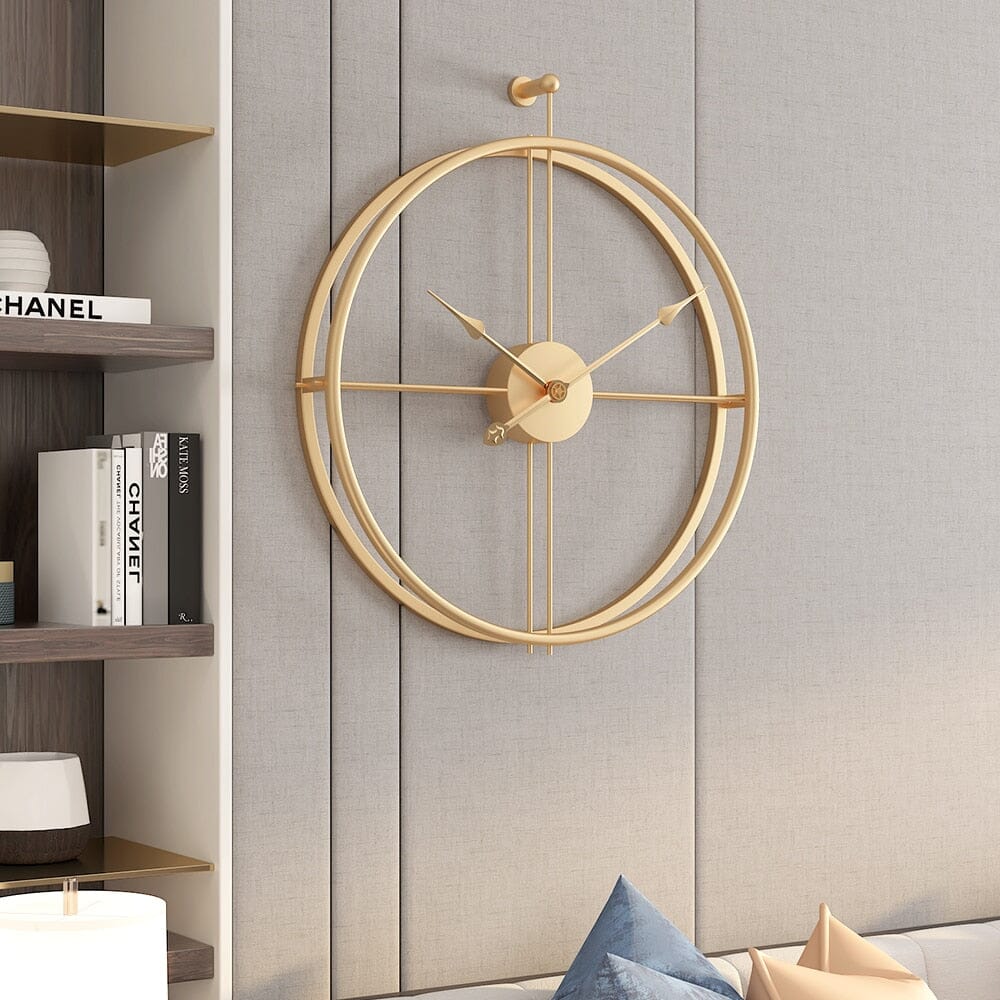 ساعة حائط كبيرة بتصميم هندسي على الطراز الشمالي - لاميلي