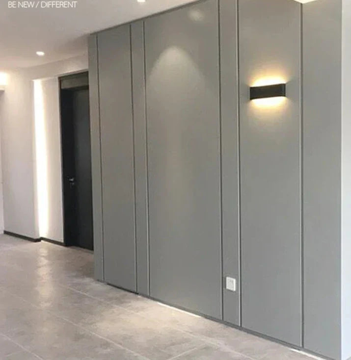 Ultradünne Design Wandleuchte APHRODITE — Moderne Aluminium LED-Wandbeleuchtung mit Acrylschirm - Lamylie