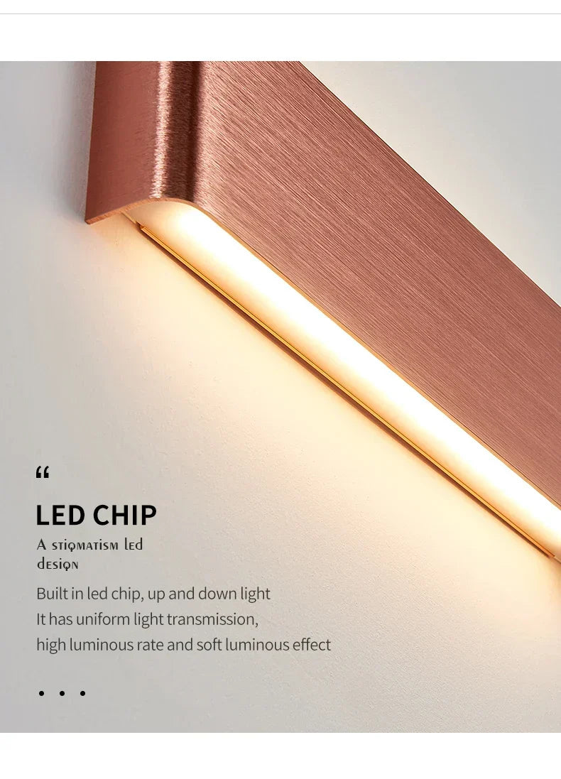 Ultradünne Design Wandleuchte APHRODITE — Moderne Aluminium LED-Wandbeleuchtung mit Acrylschirm - Lamylie