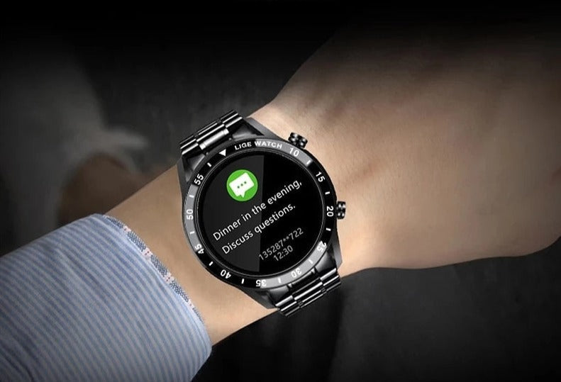 Elegant multifunktionelt smartwatch med stilfuldt design - Lamylie