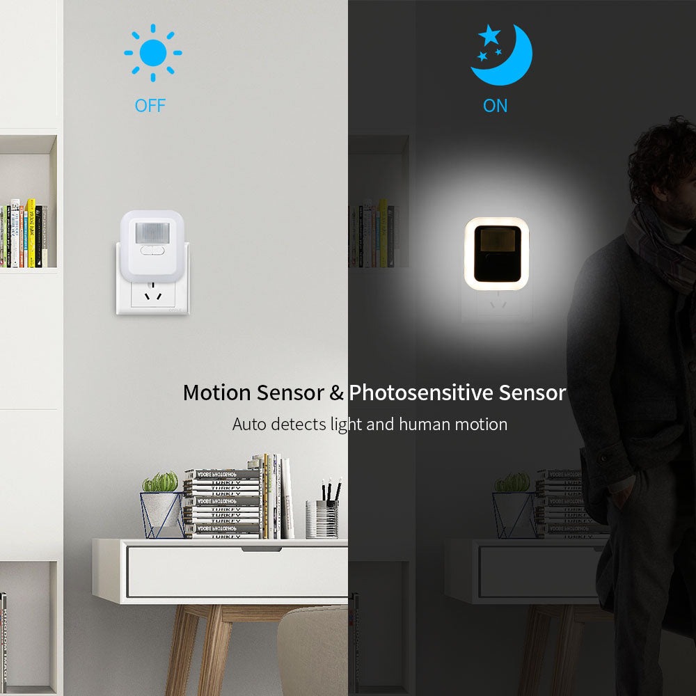 LED noční světlo s pohybovým senzorem – automatické osvětlení stěn a chodeb pro bezpečný pohyb v noci – Lamylie