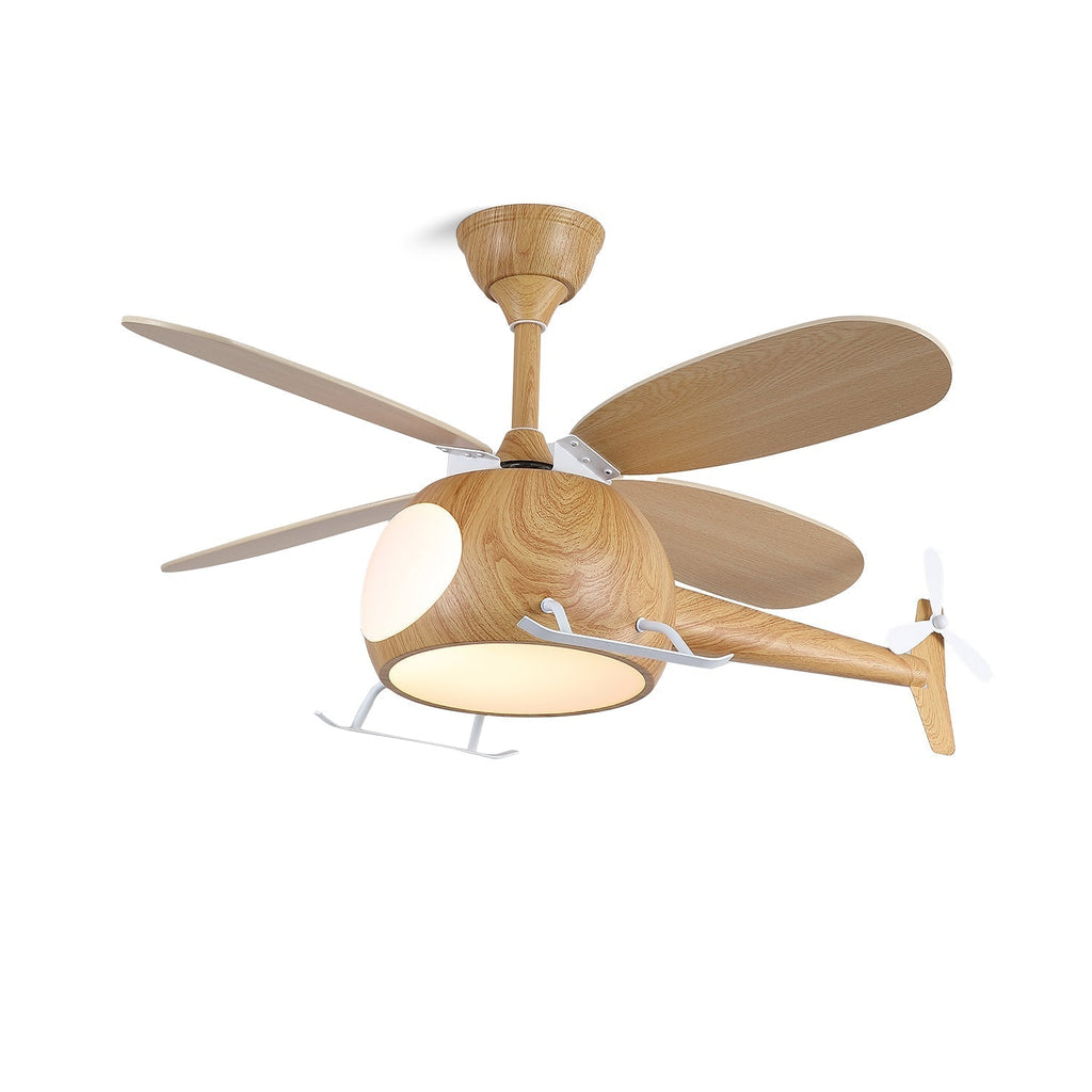 Ventilateur de plafond moderne avec éclairage Aviara Breeze | Ø70×H30 cm | 6 vitesses | LED 35 W | Couleur noyer et bois | Télécommande | Chambre d’enfant et salon - Lamylie