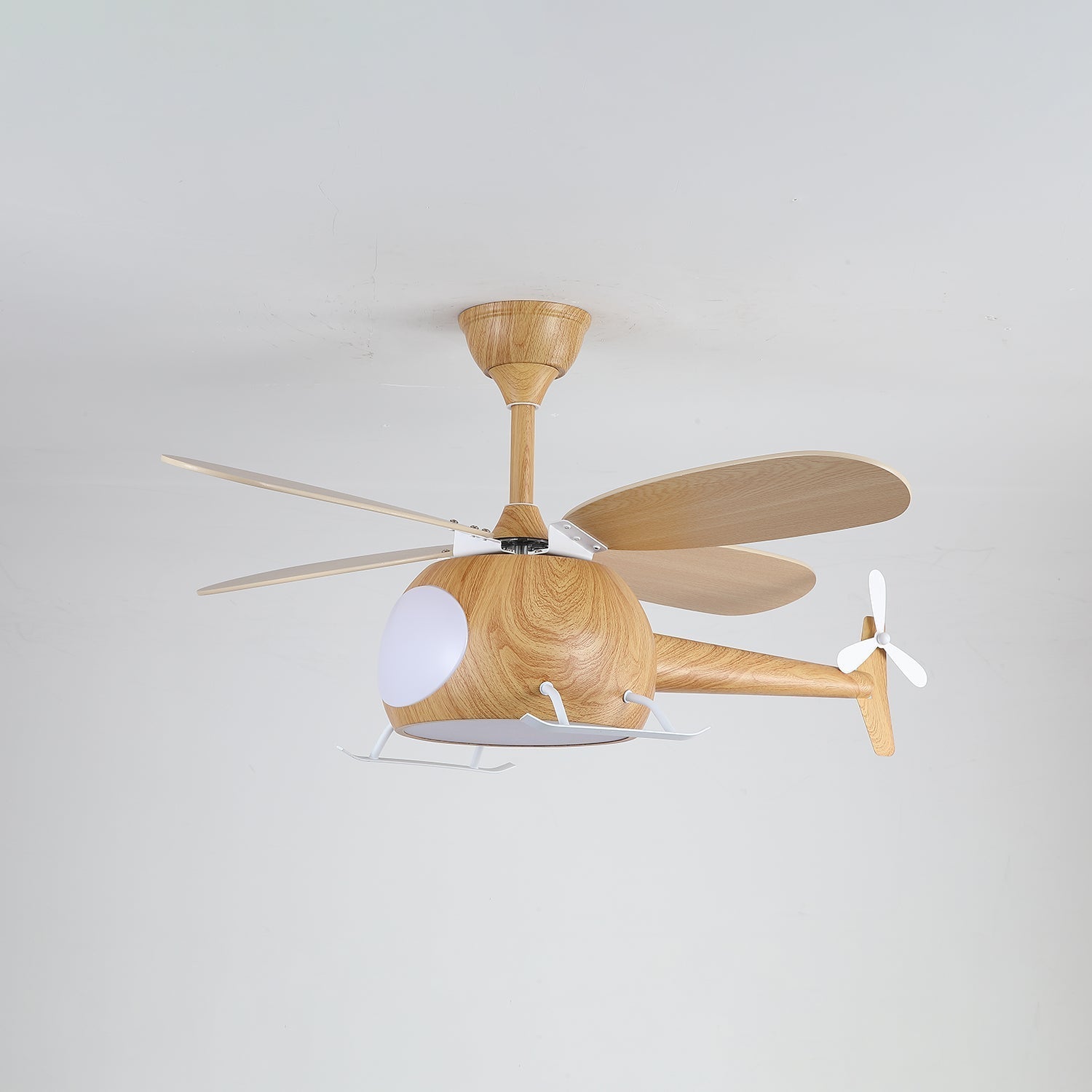 Ventilateur de plafond moderne avec éclairage Aviara Breeze | Ø70×H30 cm | 6 vitesses | LED 35 W | Couleur noyer et bois | Télécommande | Chambre d’enfant et salon - Lamylie
