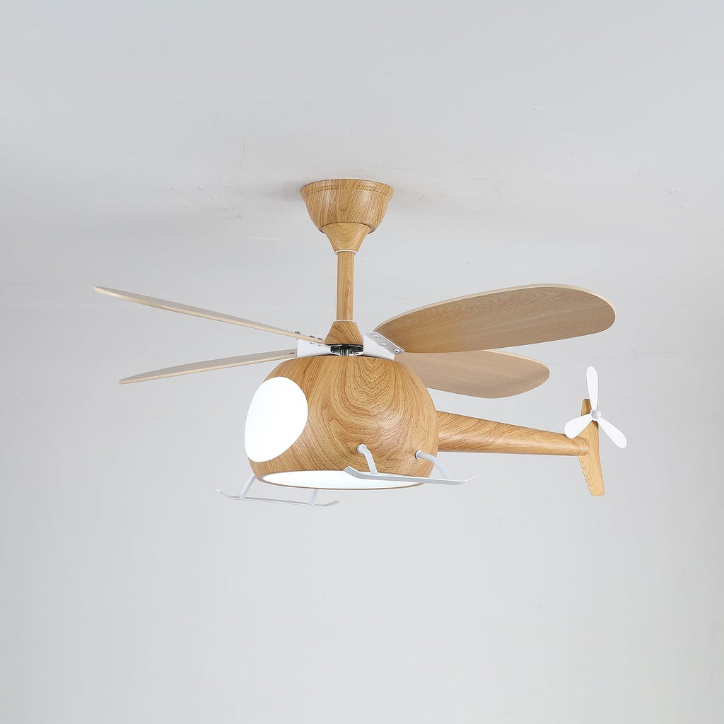 Ventilateur de plafond moderne avec éclairage Aviara Breeze | Ø70×H30 cm | 6 vitesses | LED 35 W | Couleur noyer et bois | Télécommande | Chambre d’enfant et salon - Lamylie