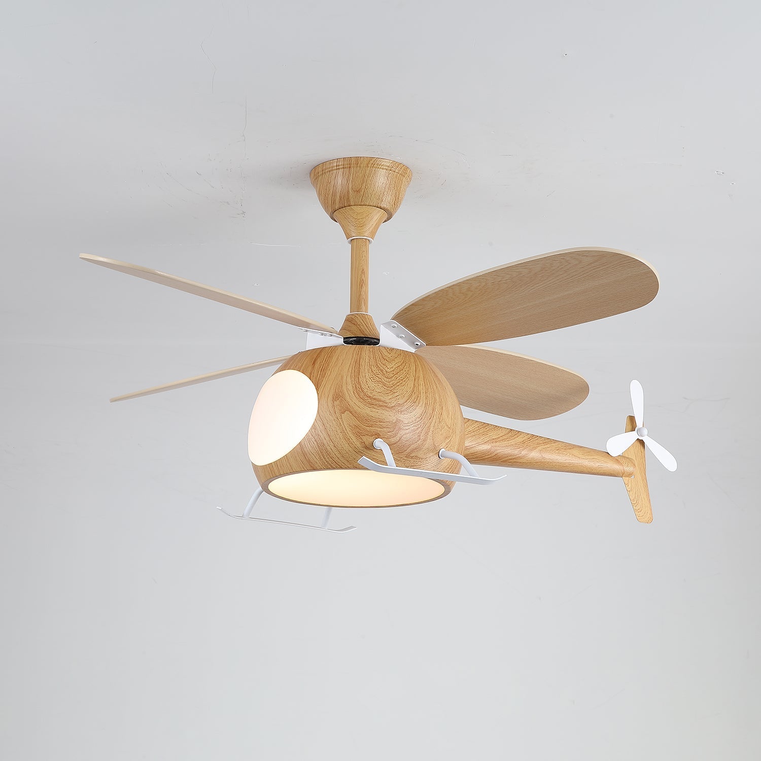 Ventilateur de plafond moderne avec éclairage Aviara Breeze | Ø70×H30 cm | 6 vitesses | LED 35 W | Couleur noyer et bois | Télécommande | Chambre d’enfant et salon - Lamylie