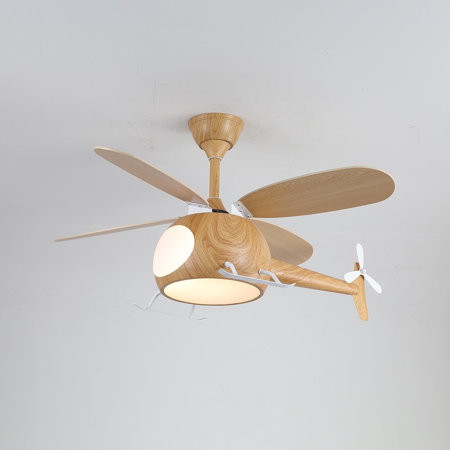 Ventilateur de plafond moderne avec éclairage Aviara Breeze | Ø70×H30 cm | 6 vitesses | LED 35 W | Couleur noyer et bois | Télécommande | Chambre d’enfant et salon - Lamylie