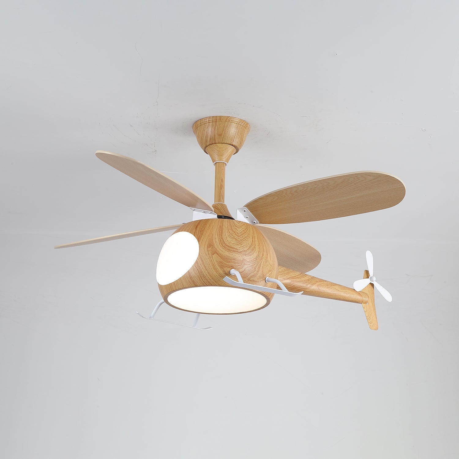 Ventilateur de plafond moderne avec éclairage Aviara Breeze | Ø70×H30 cm | 6 vitesses | LED 35 W | Couleur noyer et bois | Télécommande | Chambre d’enfant et salon - Lamylie