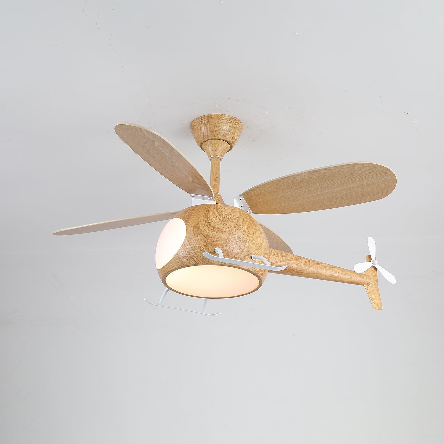 Ventilateur de plafond moderne avec éclairage Aviara Breeze | Ø70×H30 cm | 6 vitesses | LED 35 W | Couleur noyer et bois | Télécommande | Chambre d’enfant et salon - Lamylie