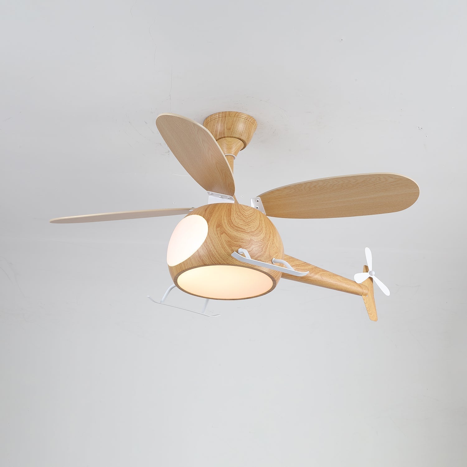 Ventilateur de plafond moderne avec éclairage Aviara Breeze | Ø70×H30 cm | 6 vitesses | LED 35 W | Couleur noyer et bois | Télécommande | Chambre d’enfant et salon - Lamylie